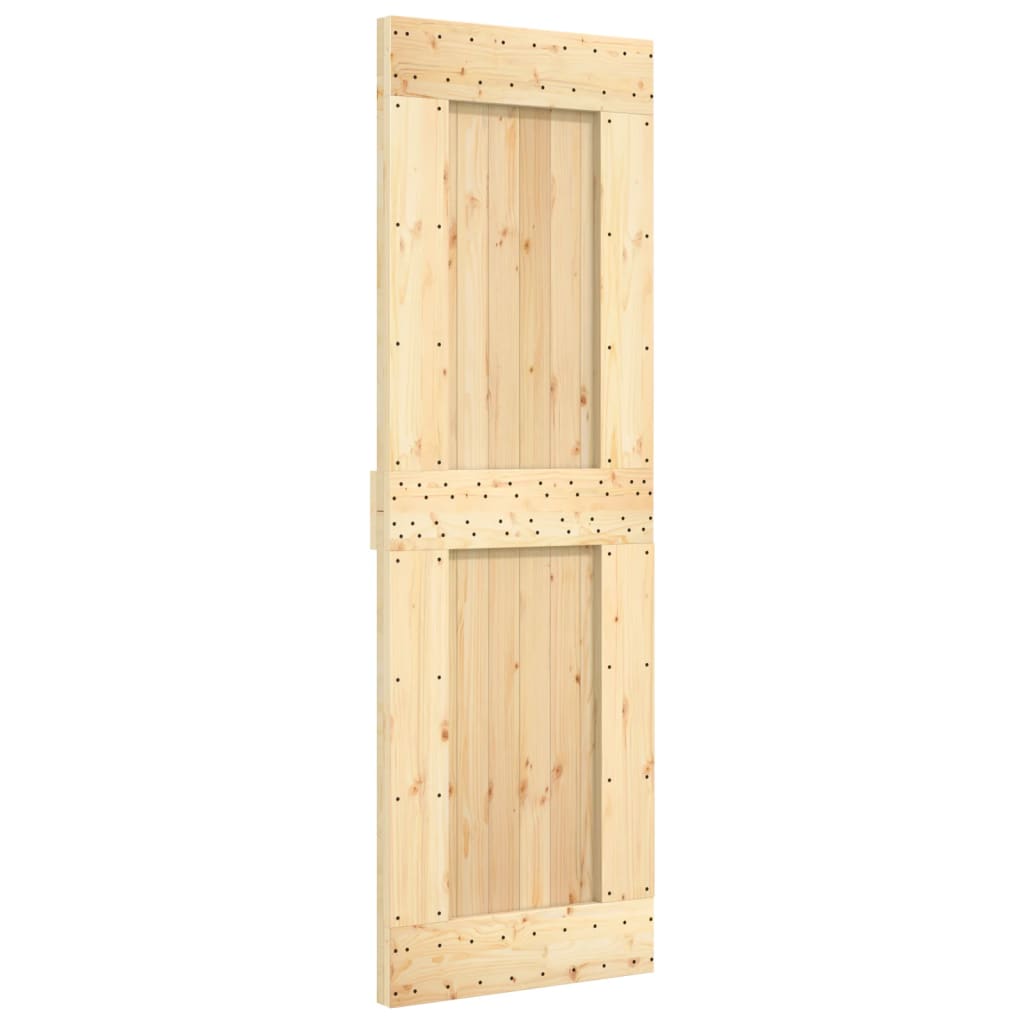 vidaXL Ușă glisantă cu set de feronerie 70x210 cm, lemn masiv de pin vidaXL Ușă glisantă cu set de feronerie 70x210 cm, lemn masiv de pin