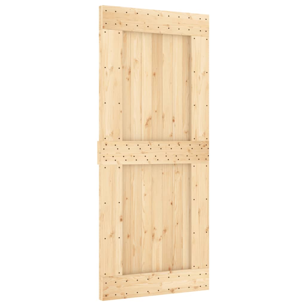 vidaXL Ușă glisantă cu set feronerie, 90x210 cm, lemn masiv de pin vidaXL Ușă glisantă cu set feronerie, 90x210 cm, lemn masiv de pin