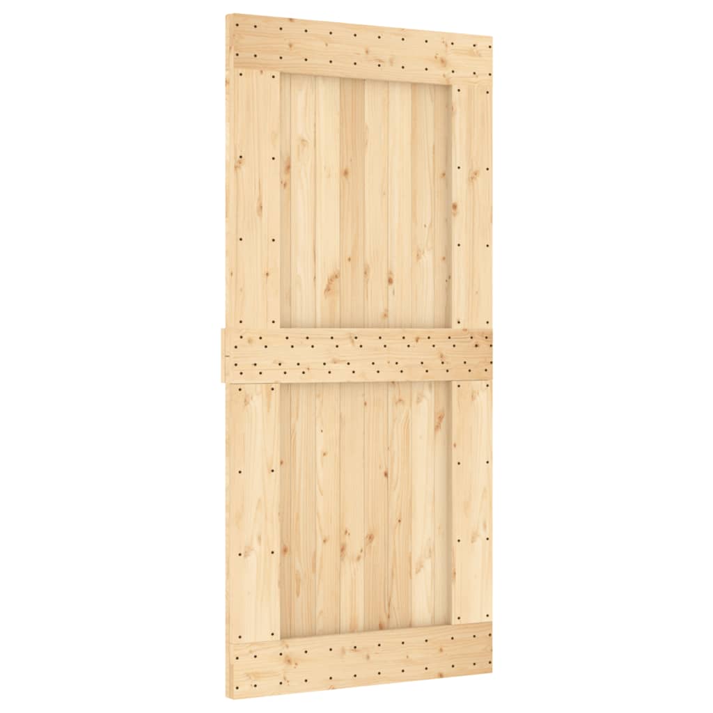 vidaXL Ușă glisantă cu set de feronerie 95x210 cm, lemn masiv de pin