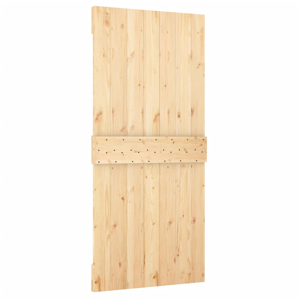 vidaXL Ușă glisantă cu set feronerie, 90x210 cm, lemn masiv de pin vidaXL Ușă glisantă cu set feronerie, 90x210 cm, lemn masiv de pin