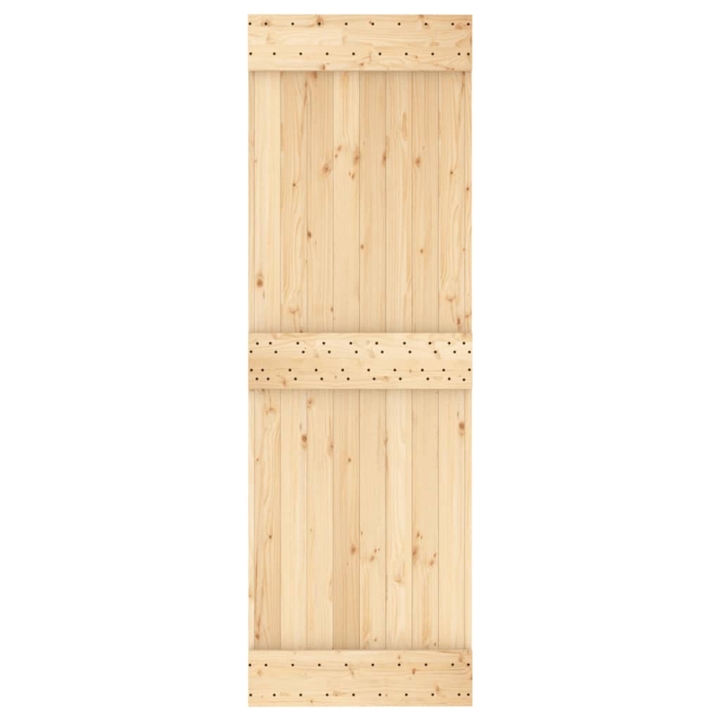 vidaXL Ușă glisantă cu set de feronerie 70x210 cm, lemn masiv de pin vidaXL Ușă glisantă cu set de feronerie 70x210 cm, lemn masiv de pin