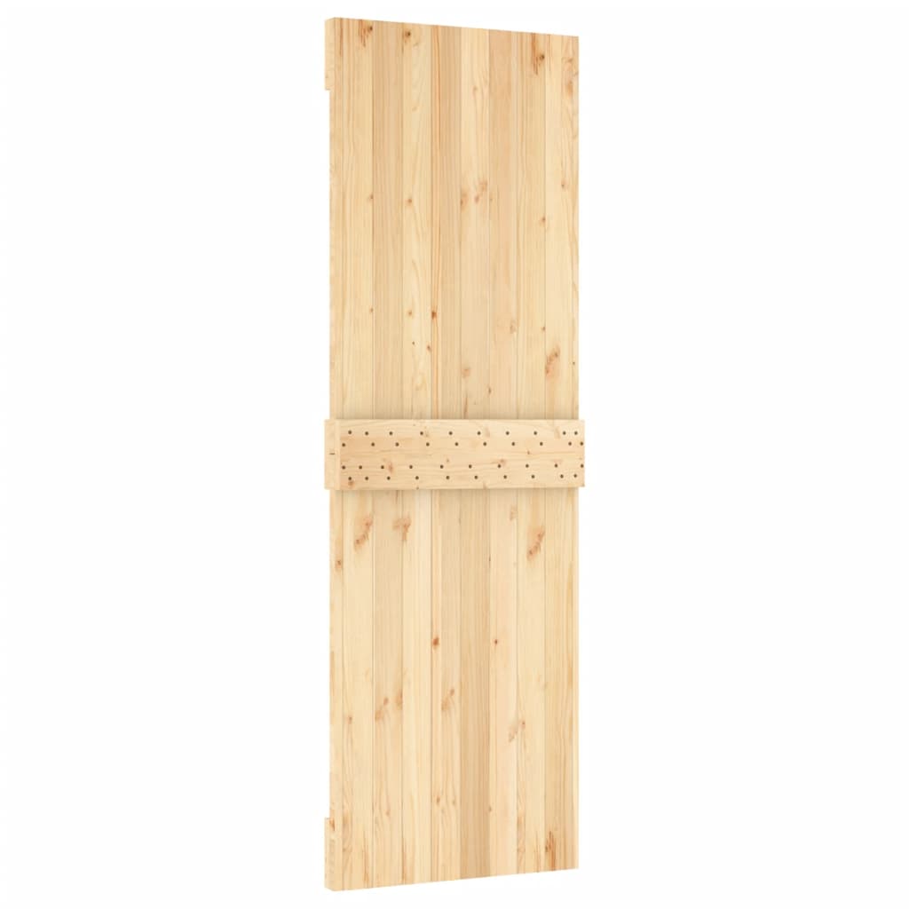 vidaXL Ușă glisantă cu set de feronerie 70x210 cm, lemn masiv de pin vidaXL Ușă glisantă cu set de feronerie 70x210 cm, lemn masiv de pin