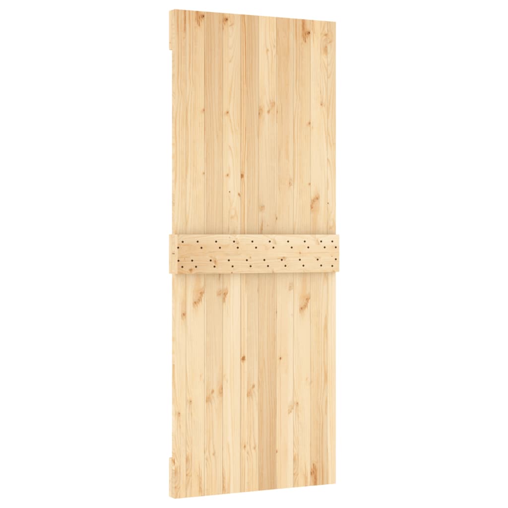 vidaXL Ușă glisantă cu set de feronerie 80x210 cm, lemn masiv de pin vidaXL Ușă glisantă cu set de feronerie 80x210 cm, lemn masiv de pin