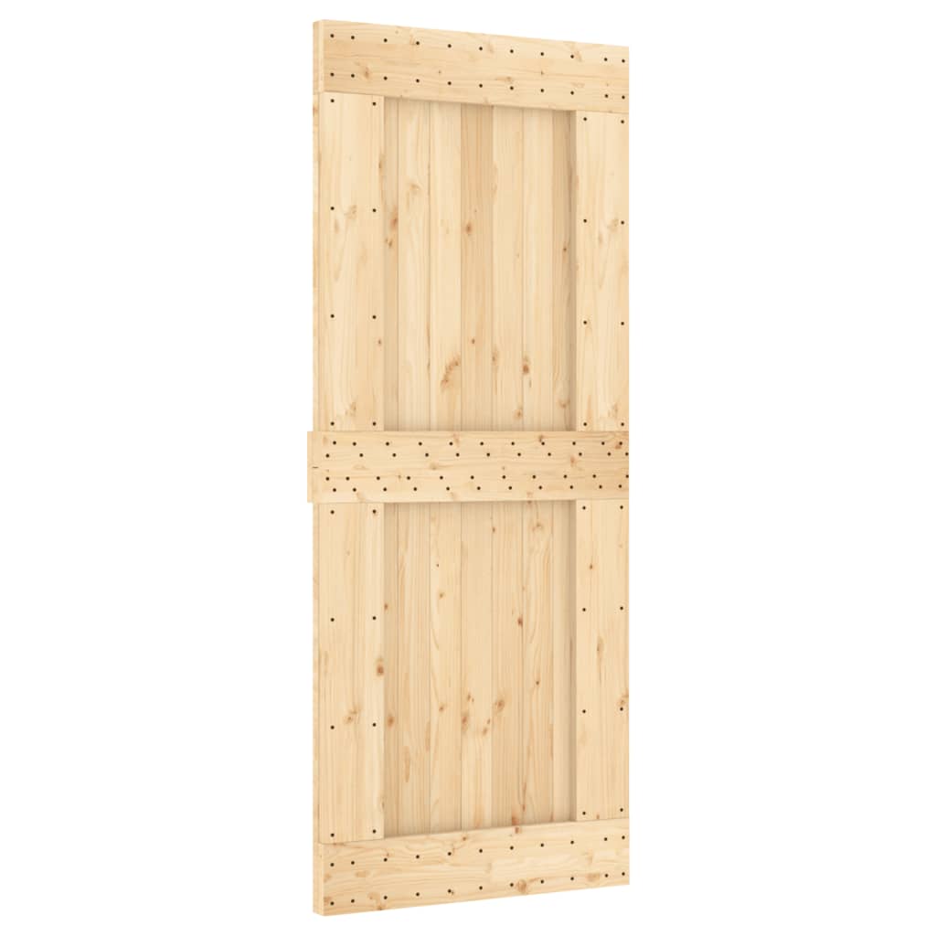 vidaXL Ușă glisantă cu set de feronerie 85x210 cm, lemn masiv de pin vidaXL Ușă glisantă cu set de feronerie 85x210 cm, lemn masiv de pin