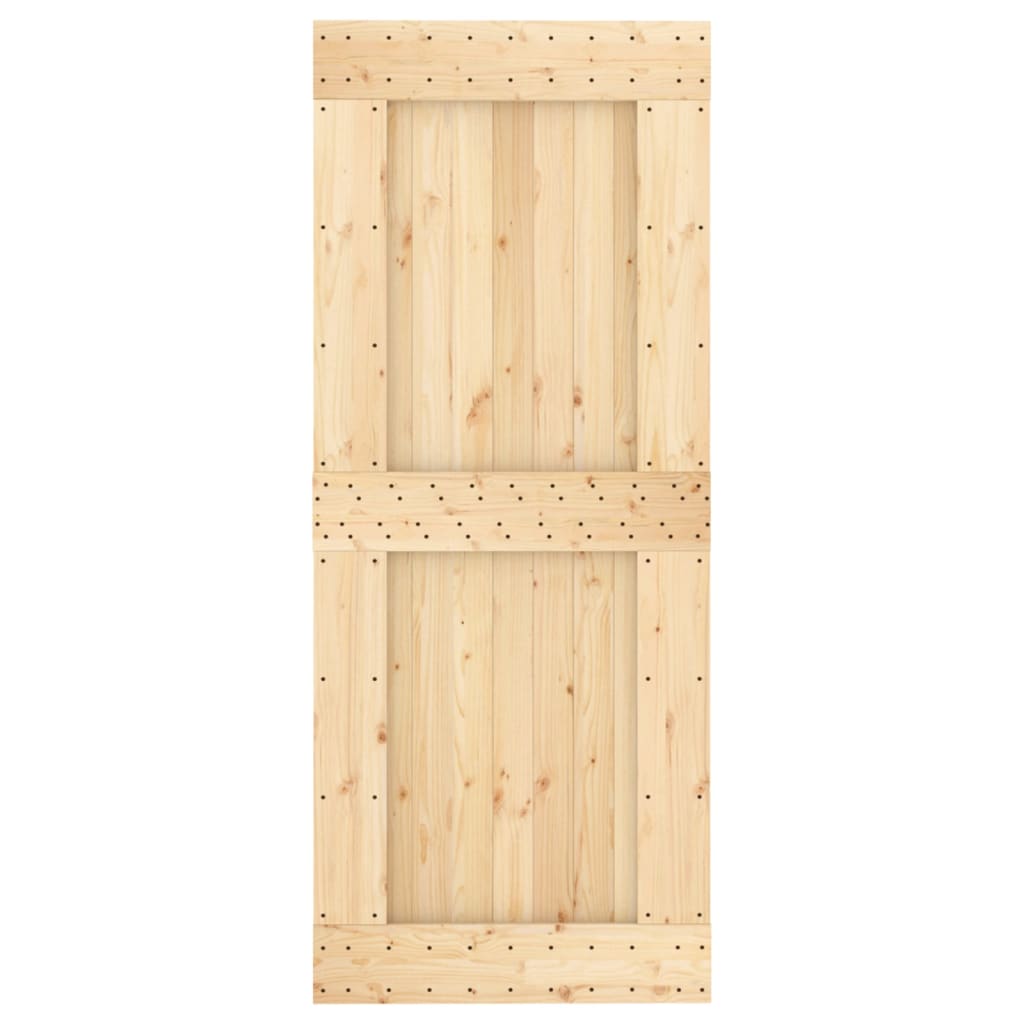 vidaXL Ușă glisantă cu set de feronerie 85x210 cm, lemn masiv de pin vidaXL Ușă glisantă cu set de feronerie 85x210 cm, lemn masiv de pin