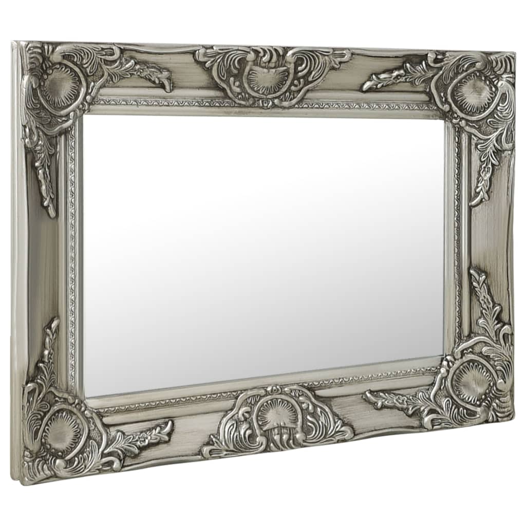 vidaXL Oglindă de perete în stil baroc, argintiu, 50 x 40 cm vidaXL Oglindă de perete în stil baroc, argintiu, 50 x 40 cm