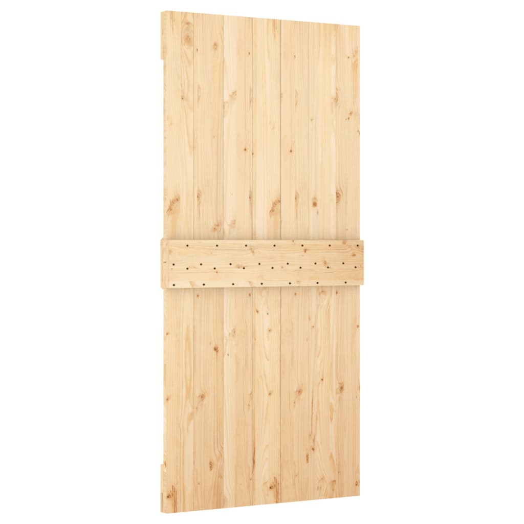 vidaXL Ușă glisantă cu set feronerie, 90x210 cm, lemn masiv de pin vidaXL Ușă glisantă cu set feronerie, 90x210 cm, lemn masiv de pin