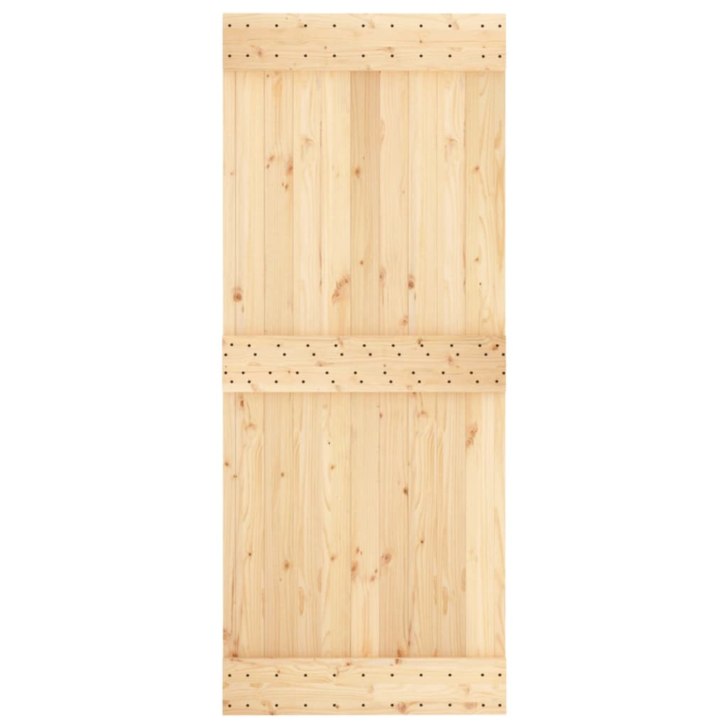 vidaXL Ușă glisantă cu set de feronerie 85x210 cm, lemn masiv de pin vidaXL Ușă glisantă cu set de feronerie 85x210 cm, lemn masiv de pin
