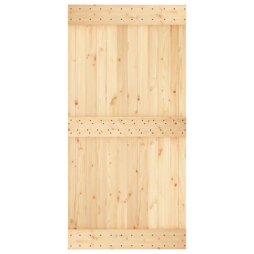 vidaXL Ușă glisantă cu set feronerie, 100x210 cm, lemn masiv de pin vidaXL Ușă glisantă cu set feronerie, 100x210 cm, lemn masiv de pin