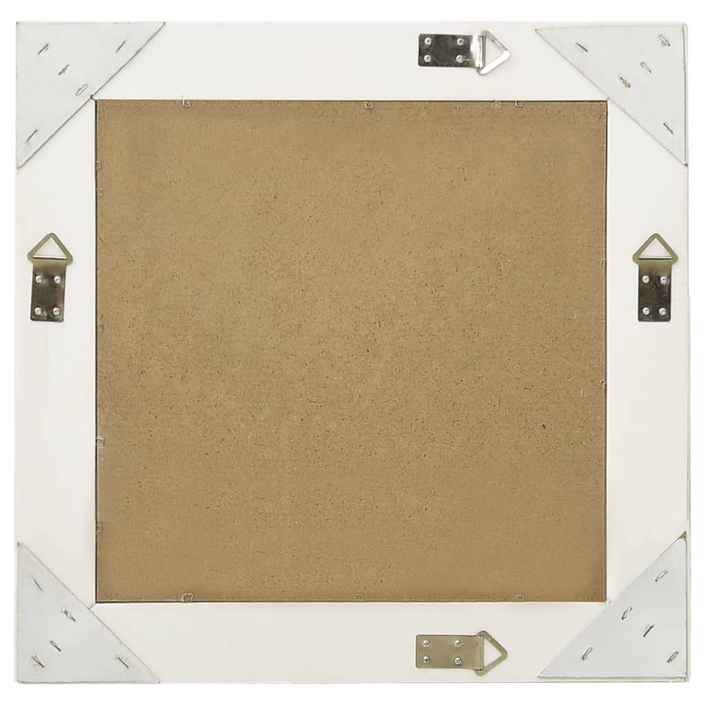 vidaXL Oglindă de perete în stil baroc, alb, 50 x 50 cm vidaXL Oglindă de perete în stil baroc, alb, 50 x 50 cm
