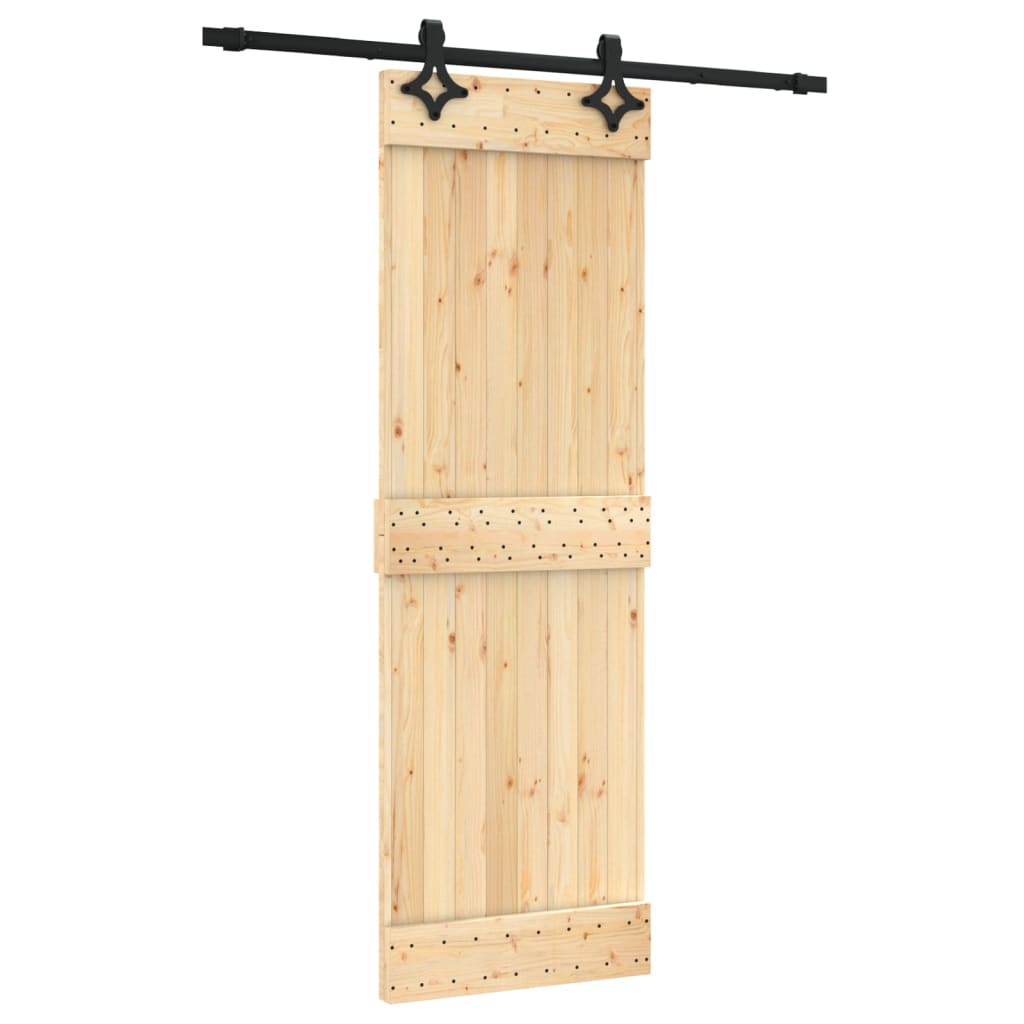 vidaXL Ușă glisantă cu set de feronerie 70x210 cm, lemn masiv de pin vidaXL Ușă glisantă cu set de feronerie 70x210 cm, lemn masiv de pin