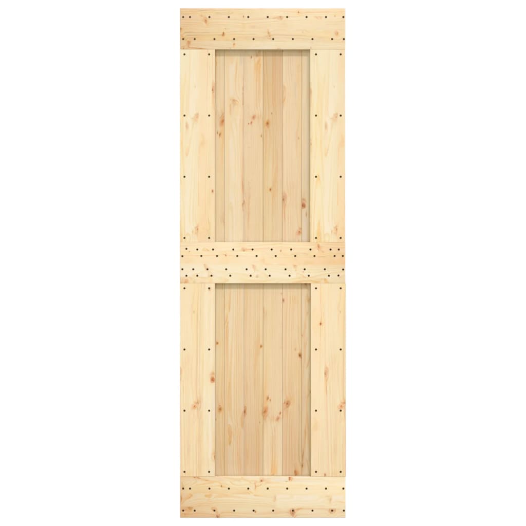 vidaXL Ușă glisantă cu set de feronerie 70x210 cm, lemn masiv de pin vidaXL Ușă glisantă cu set de feronerie 70x210 cm, lemn masiv de pin