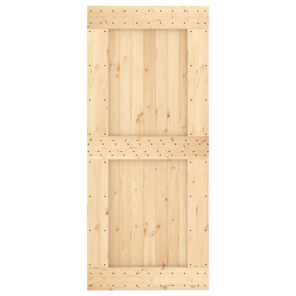 vidaXL Ușă glisantă cu set feronerie, 90x210 cm, lemn masiv de pin vidaXL Ușă glisantă cu set feronerie, 90x210 cm, lemn masiv de pin