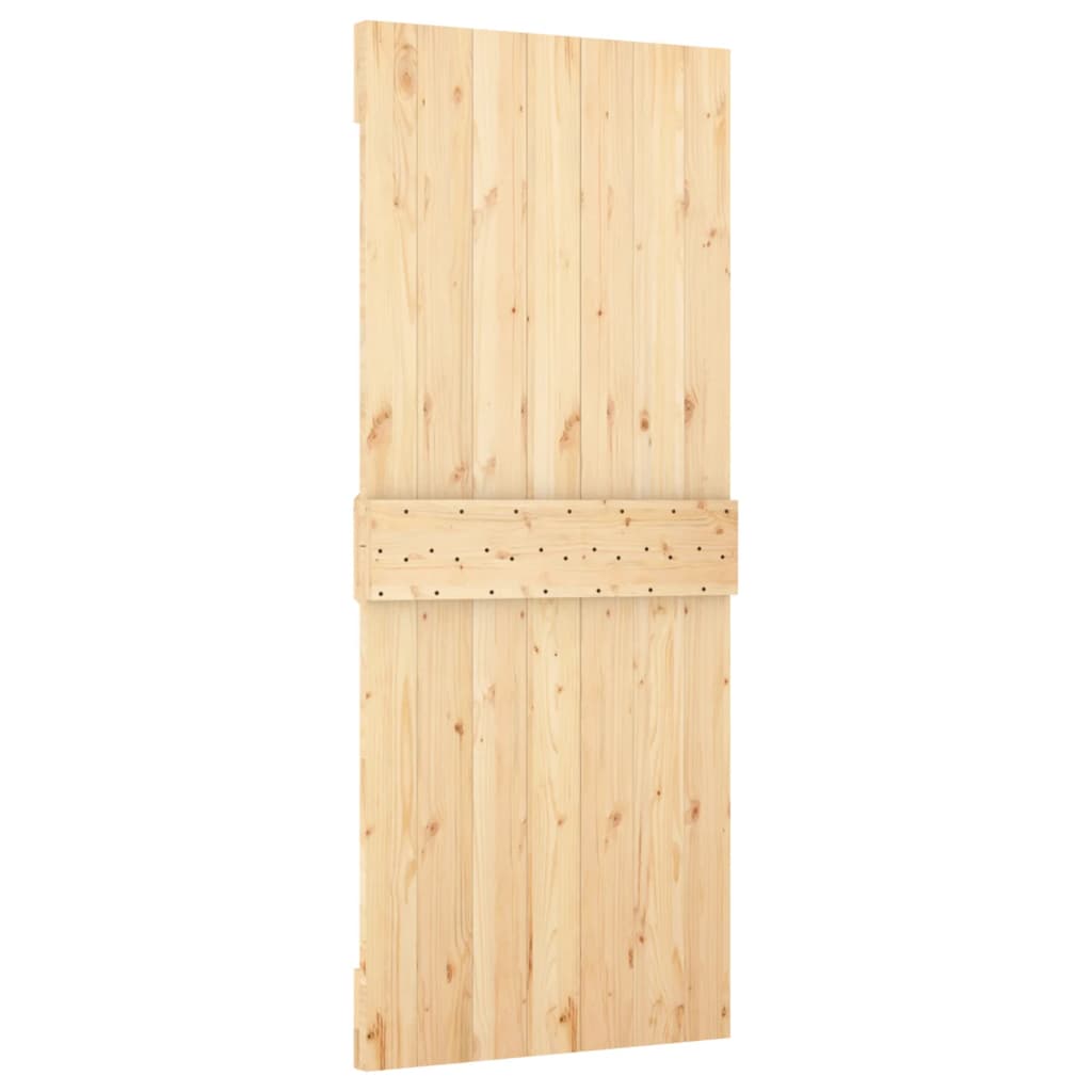vidaXL Ușă glisantă cu set de feronerie 85x210 cm, lemn masiv de pin vidaXL Ușă glisantă cu set de feronerie 85x210 cm, lemn masiv de pin