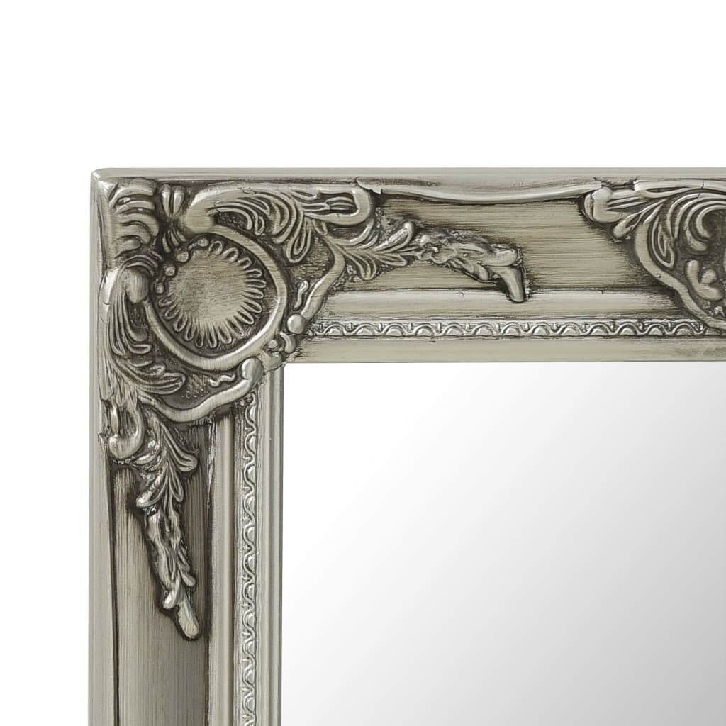 vidaXL Oglindă de perete în stil baroc, argintiu, 50 x 50 cm vidaXL Oglindă de perete în stil baroc, argintiu, 50 x 50 cm
