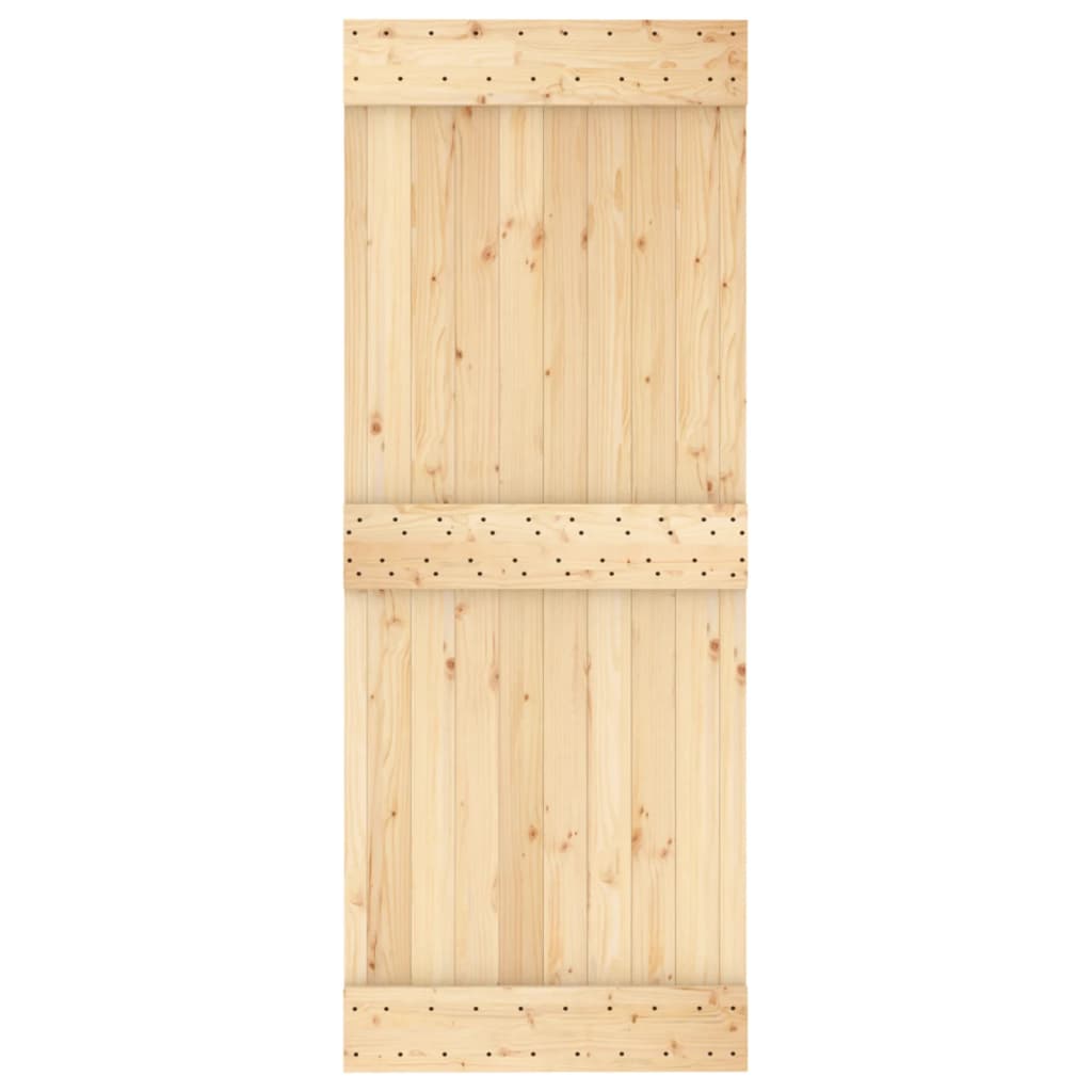 vidaXL Ușă glisantă cu set de feronerie 80x210 cm, lemn masiv de pin vidaXL Ușă glisantă cu set de feronerie 80x210 cm, lemn masiv de pin