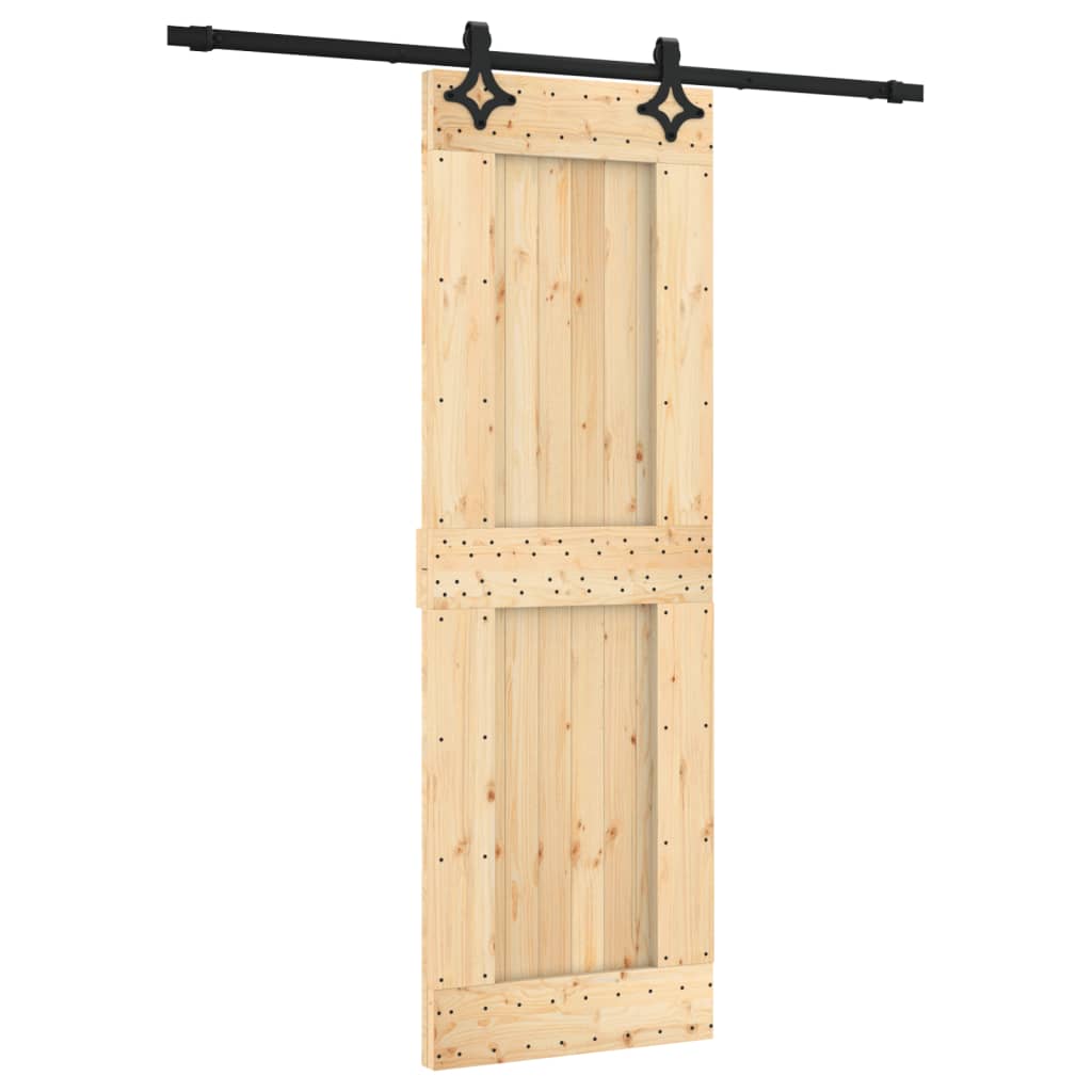 vidaXL Ușă glisantă cu set de feronerie 70x210 cm, lemn masiv de pin vidaXL Ușă glisantă cu set de feronerie 70x210 cm, lemn masiv de pin