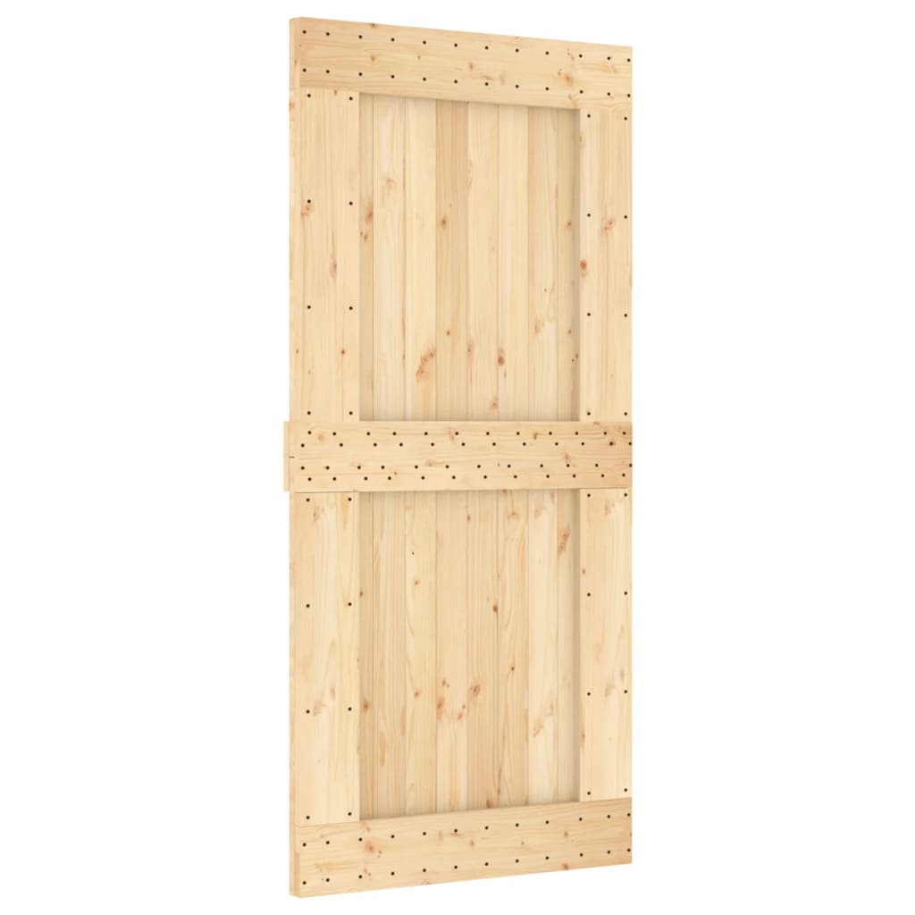 vidaXL Ușă glisantă cu set de feronerie 95x210 cm, lemn masiv de pin vidaXL Ușă glisantă cu set de feronerie 95x210 cm, lemn masiv de pin