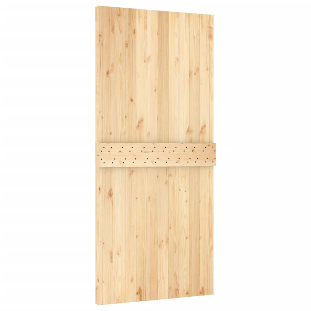 vidaXL Ușă glisantă cu set de feronerie 95x210 cm, lemn masiv de pin vidaXL Ușă glisantă cu set de feronerie 95x210 cm, lemn masiv de pin