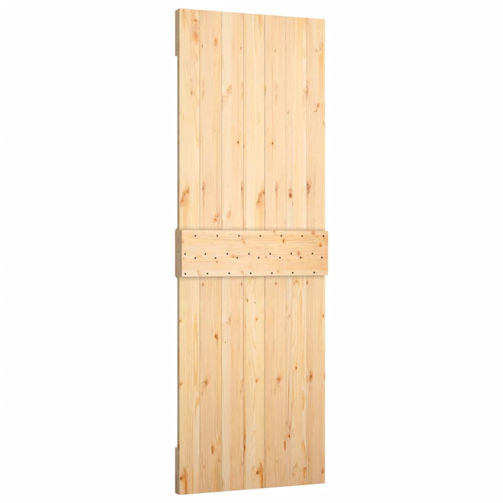 vidaXL Ușă glisantă cu set de feronerie 70x210 cm, lemn masiv de pin vidaXL Ușă glisantă cu set de feronerie 70x210 cm, lemn masiv de pin
