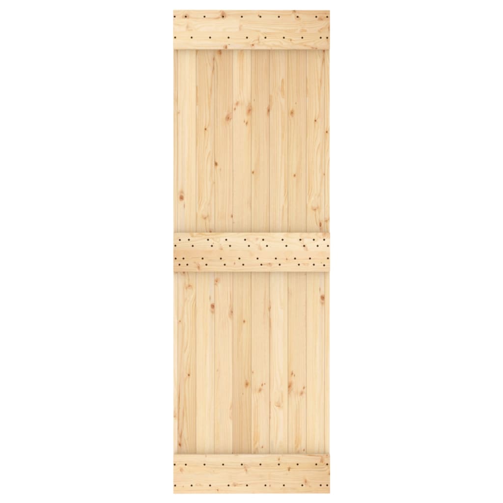 vidaXL Ușă glisantă cu set de feronerie 70x210 cm, lemn masiv de pin vidaXL Ușă glisantă cu set de feronerie 70x210 cm, lemn masiv de pin