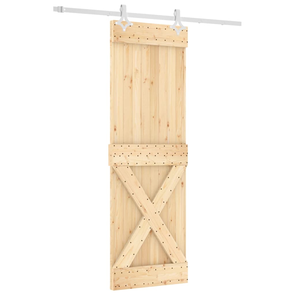 vidaXL Ușă glisantă cu set de feronerie 70x210 cm, lemn masiv de pin vidaXL Ușă glisantă cu set de feronerie 70x210 cm, lemn masiv de pin