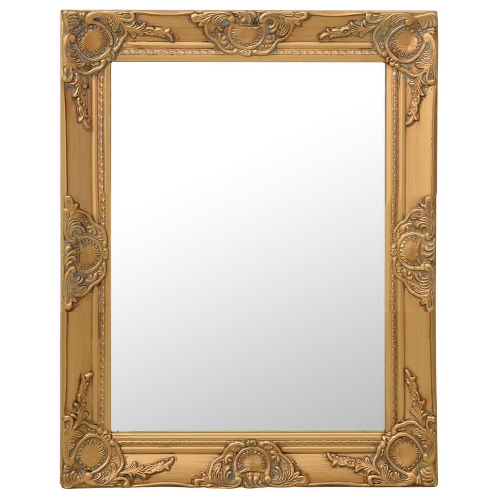 vidaXL Oglindă de perete în stil baroc, auriu, 50 x 60 cm vidaXL Oglindă de perete în stil baroc, auriu, 50 x 60 cm