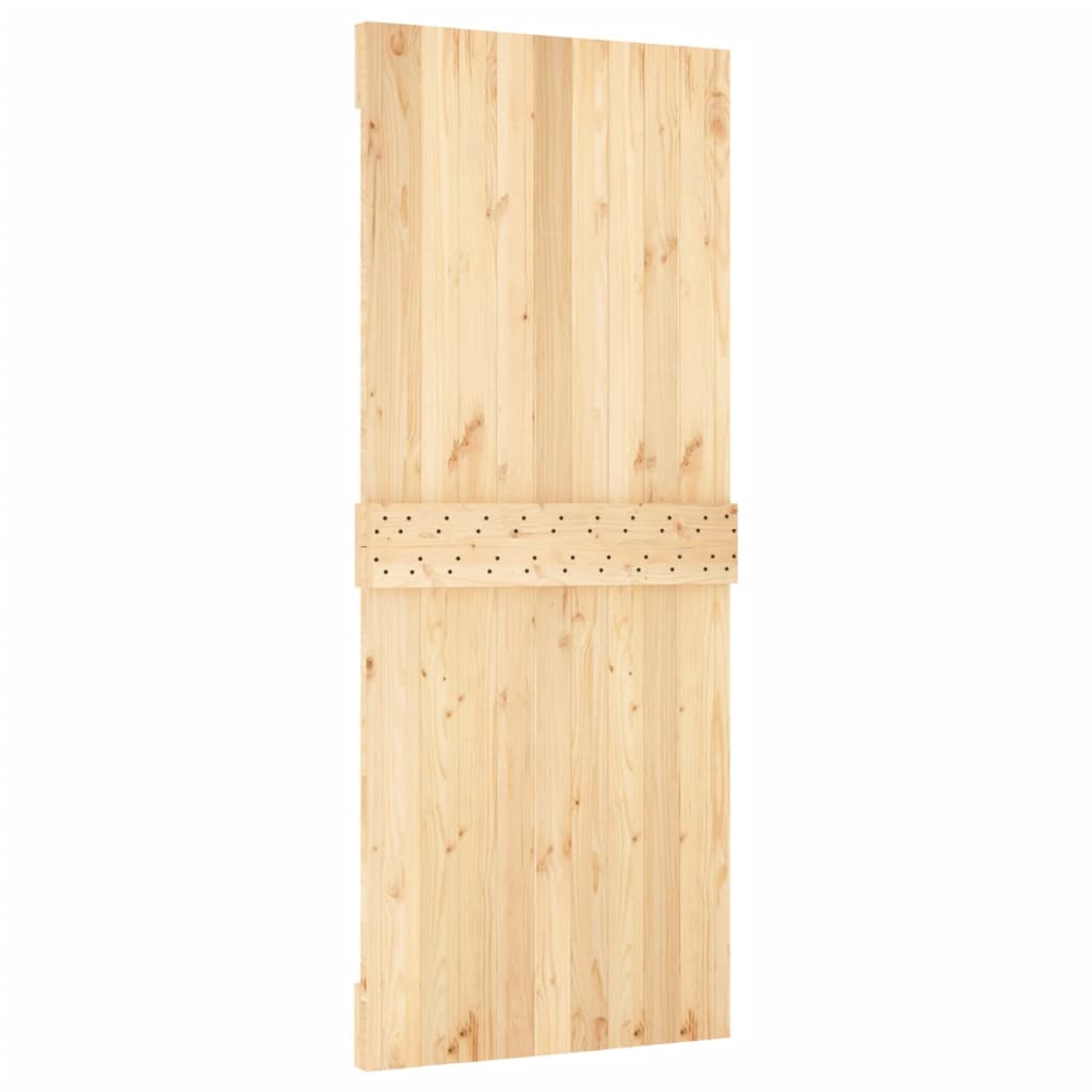 vidaXL Ușă glisantă cu set de feronerie 85x210 cm, lemn masiv de pin vidaXL Ușă glisantă cu set de feronerie 85x210 cm, lemn masiv de pin