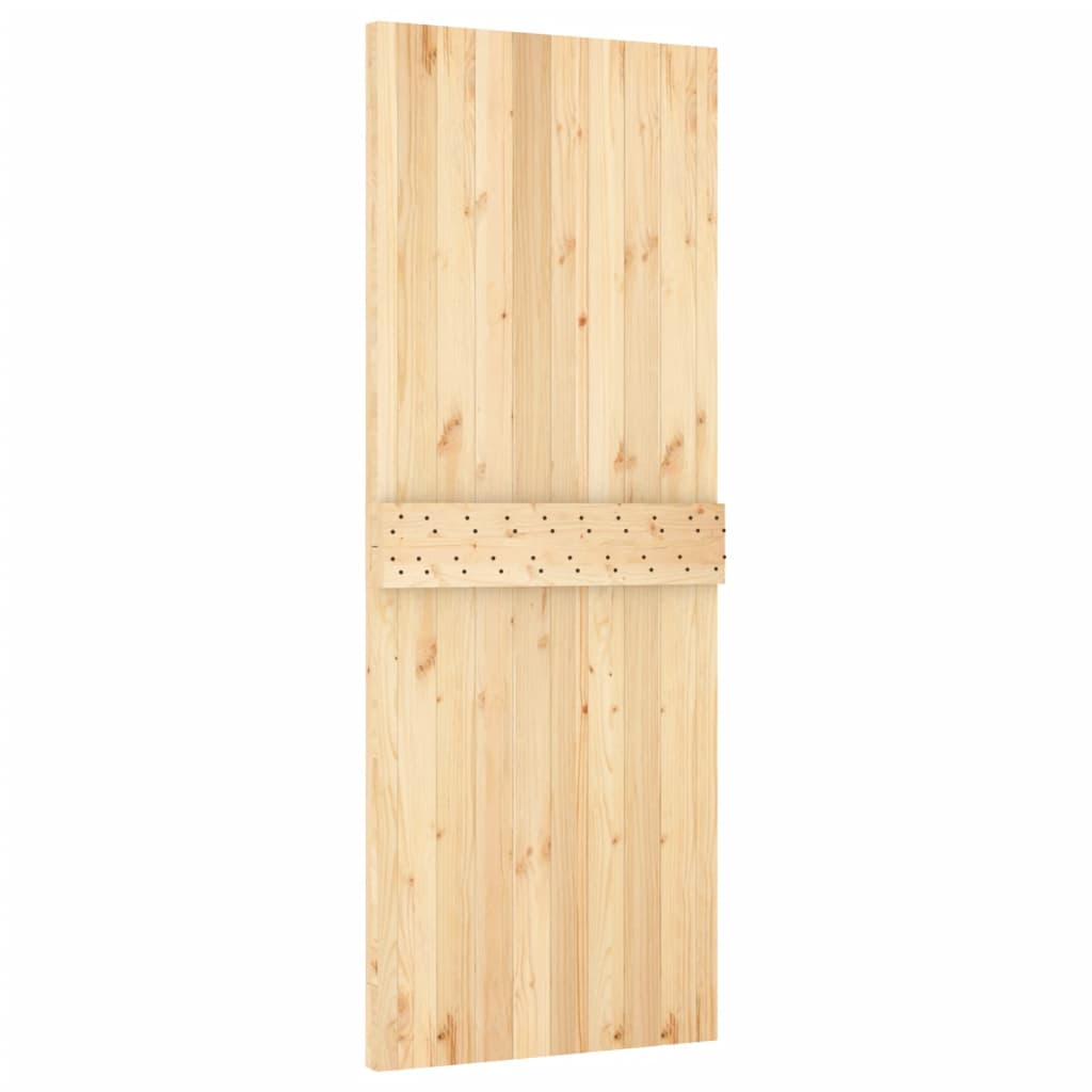 vidaXL Ușă glisantă cu set de feronerie 85x210 cm, lemn masiv de pin vidaXL Ușă glisantă cu set de feronerie 85x210 cm, lemn masiv de pin