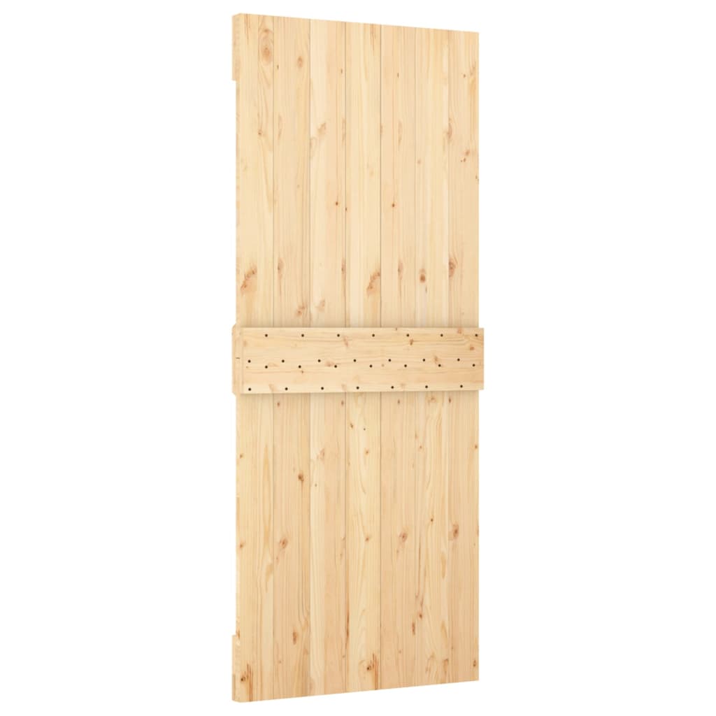 vidaXL Ușă glisantă cu set de feronerie 85x210 cm, lemn masiv de pin vidaXL Ușă glisantă cu set de feronerie 85x210 cm, lemn masiv de pin