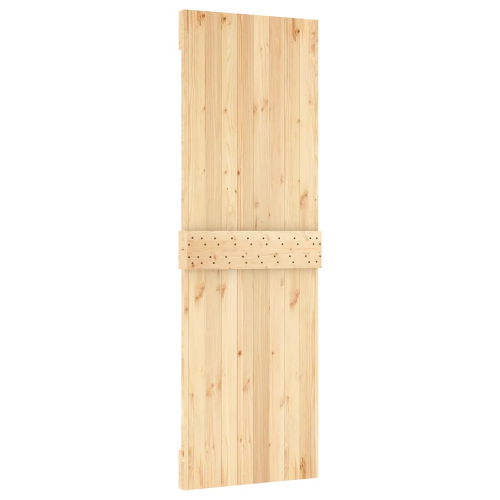 vidaXL Ușă glisantă cu set de feronerie 70x210 cm, lemn masiv de pin vidaXL Ușă glisantă cu set de feronerie 70x210 cm, lemn masiv de pin