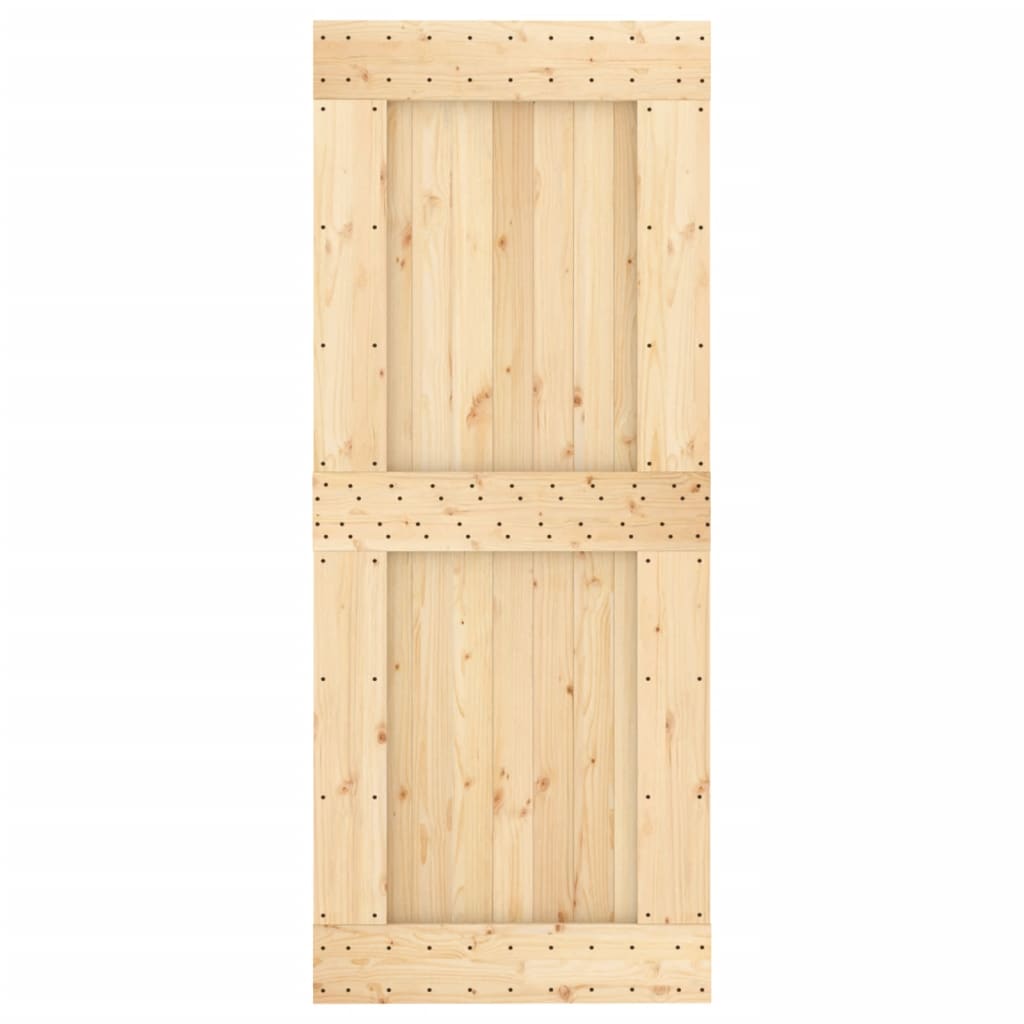 vidaXL Ușă glisantă cu set de feronerie 85x210 cm, lemn masiv de pin vidaXL Ușă glisantă cu set de feronerie 85x210 cm, lemn masiv de pin