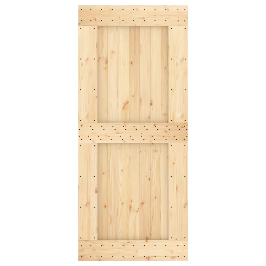 vidaXL Ușă glisantă cu set feronerie, 90x210 cm, lemn masiv de pin vidaXL Ușă glisantă cu set feronerie, 90x210 cm, lemn masiv de pin