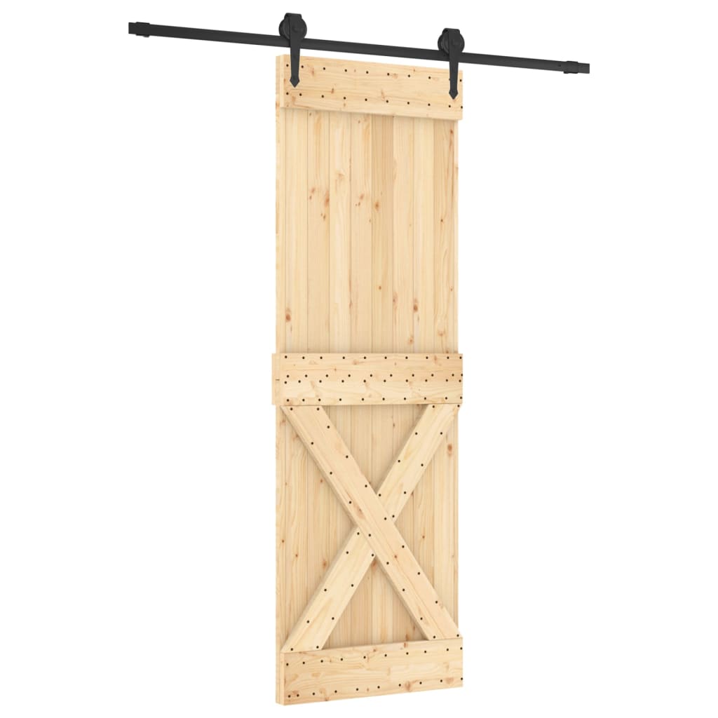 vidaXL Ușă glisantă cu set de feronerie 70x210 cm, lemn masiv de pin vidaXL Ușă glisantă cu set de feronerie 70x210 cm, lemn masiv de pin