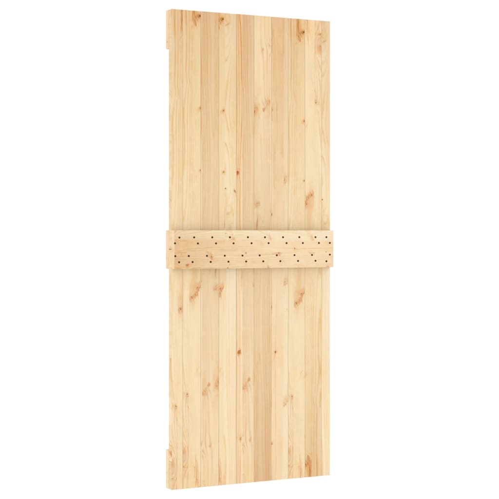 vidaXL Ușă glisantă cu set de feronerie 80x210 cm, lemn masiv de pin vidaXL Ușă glisantă cu set de feronerie 80x210 cm, lemn masiv de pin