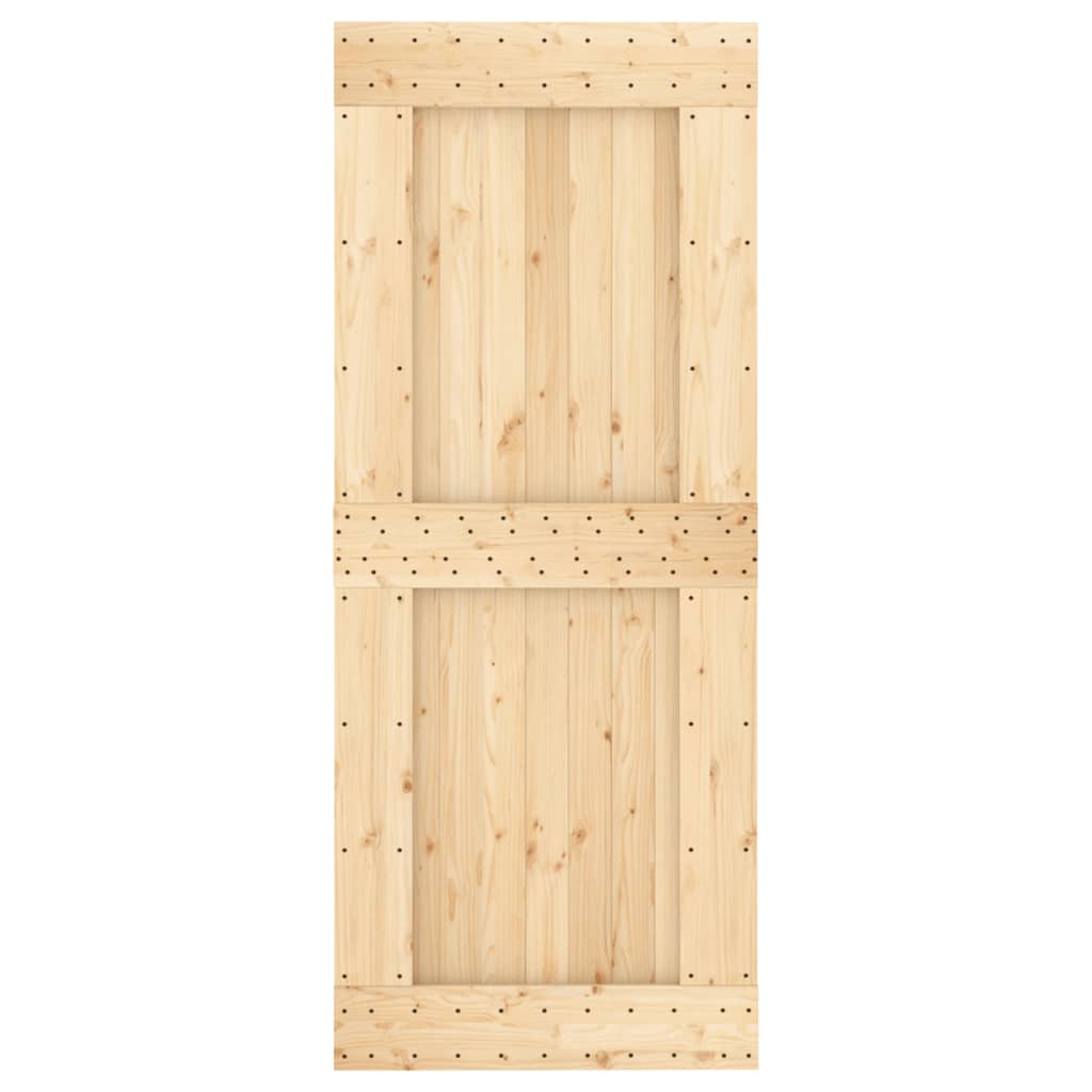 vidaXL Ușă glisantă cu set de feronerie 85x210 cm, lemn masiv de pin vidaXL Ușă glisantă cu set de feronerie 85x210 cm, lemn masiv de pin