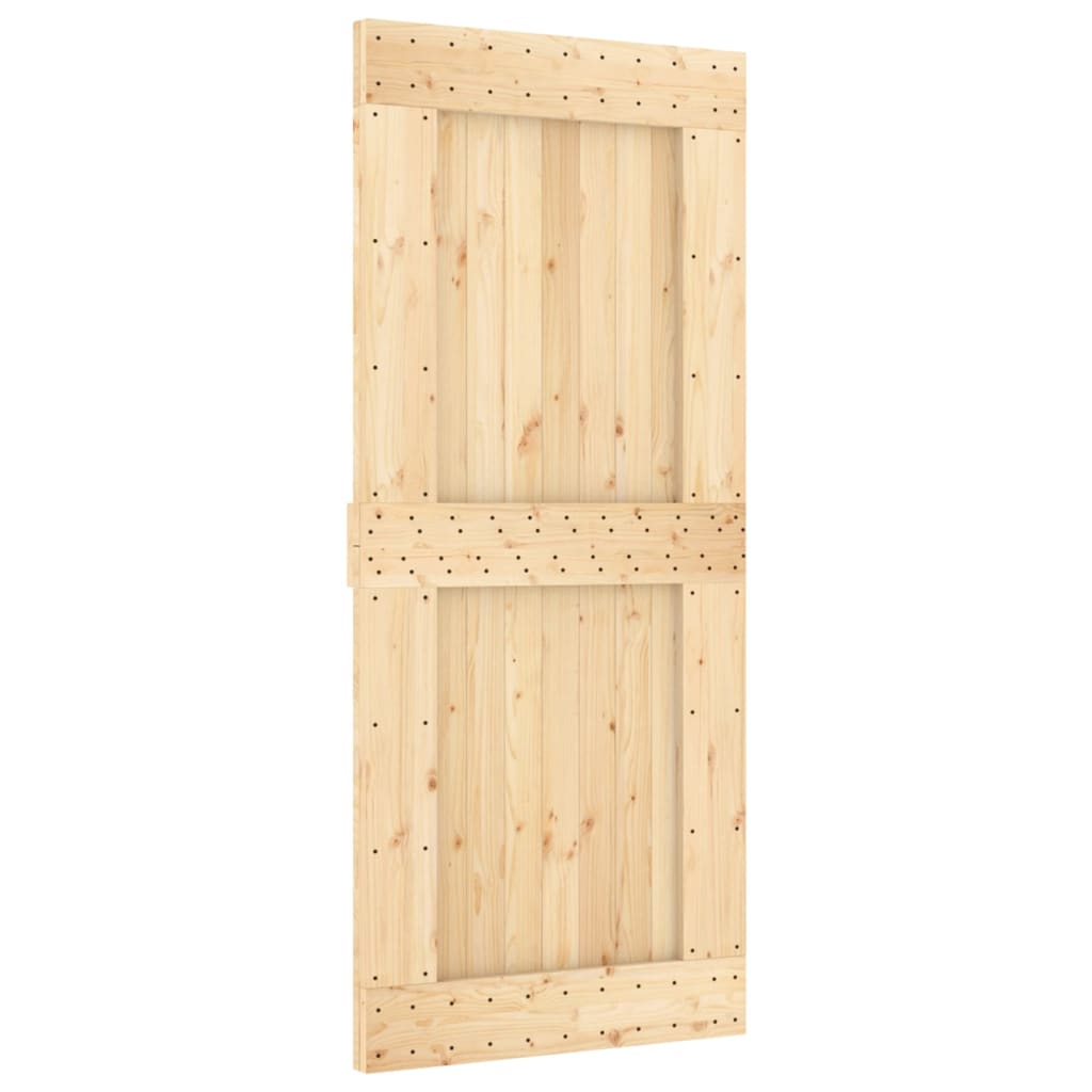 vidaXL Ușă glisantă cu set feronerie, 90x210 cm, lemn masiv de pin vidaXL Ușă glisantă cu set feronerie, 90x210 cm, lemn masiv de pin