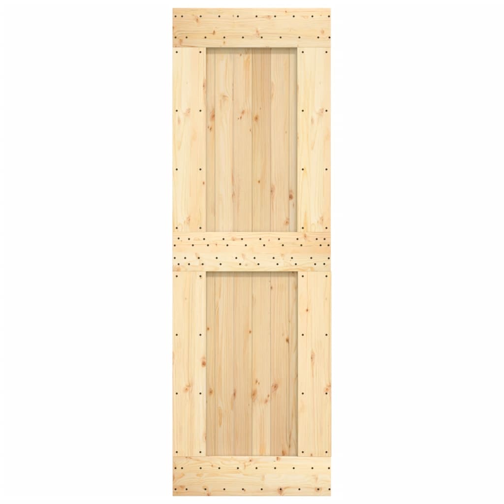 vidaXL Ușă glisantă cu set de feronerie 70x210 cm, lemn masiv de pin vidaXL Ușă glisantă cu set de feronerie 70x210 cm, lemn masiv de pin