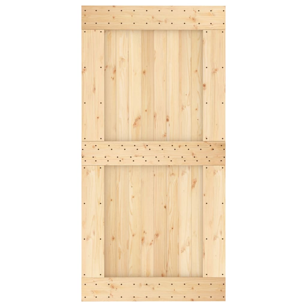 vidaXL Ușă glisantă cu set feronerie, 100x210 cm, lemn masiv de pin vidaXL Ușă glisantă cu set feronerie, 100x210 cm, lemn masiv de pin