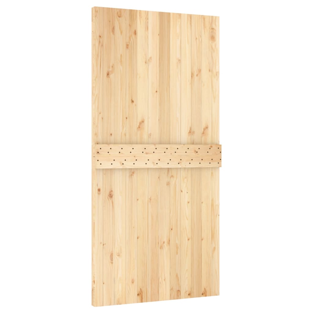 vidaXL Ușă glisantă cu set feronerie, 100x210 cm, lemn masiv de pin vidaXL Ușă glisantă cu set feronerie, 100x210 cm, lemn masiv de pin