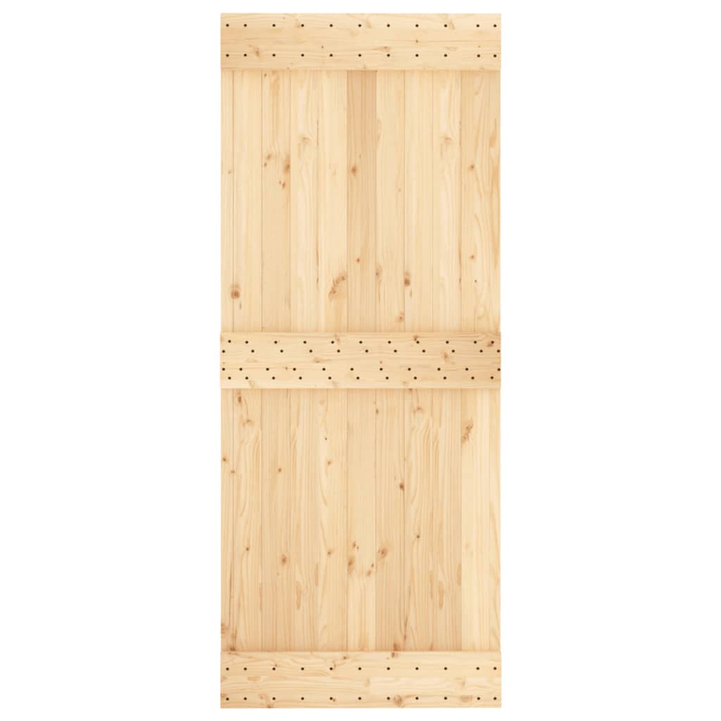 vidaXL Ușă glisantă cu set de feronerie 85x210 cm, lemn masiv de pin vidaXL Ușă glisantă cu set de feronerie 85x210 cm, lemn masiv de pin