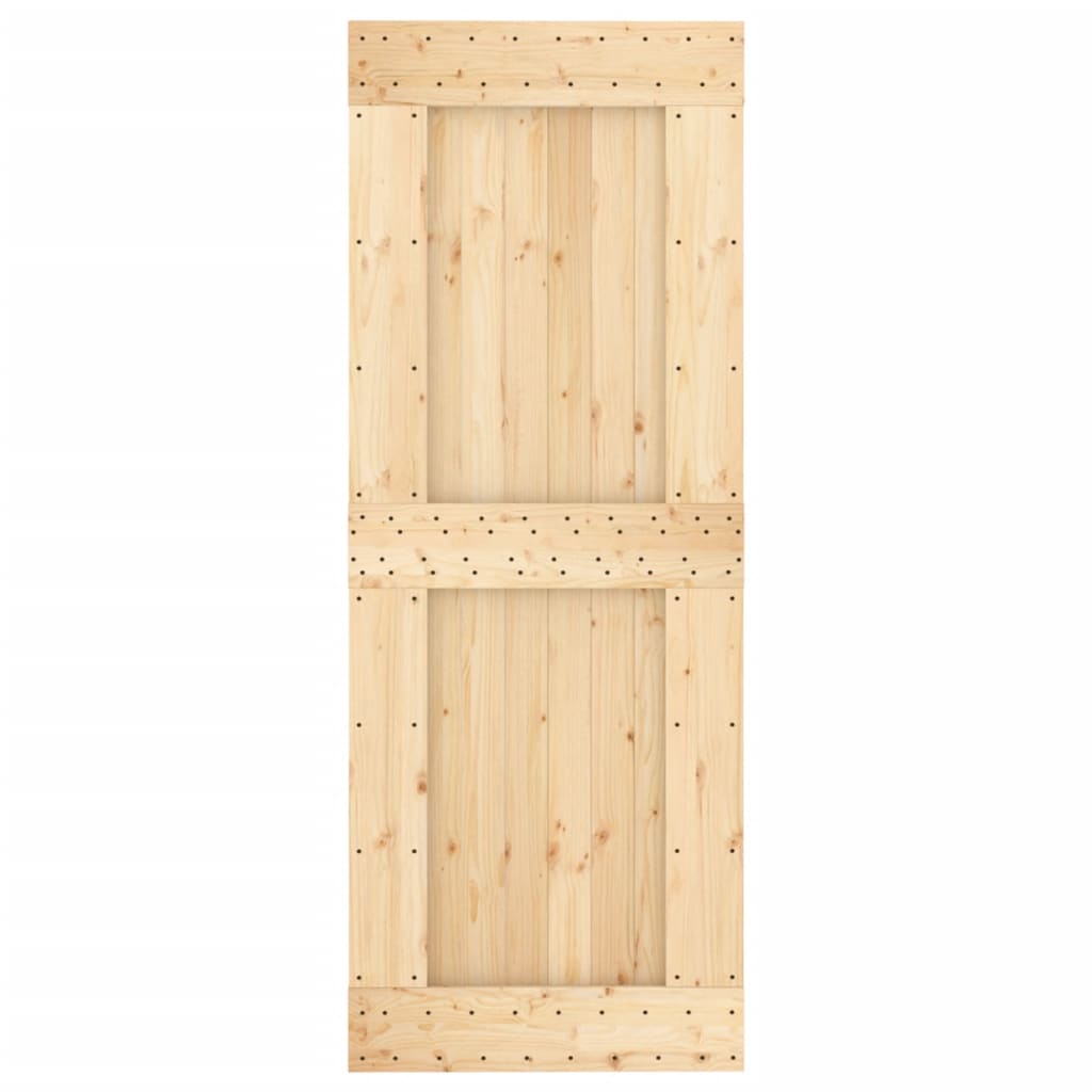 vidaXL Ușă glisantă cu set de feronerie 80x210 cm, lemn masiv de pin vidaXL Ușă glisantă cu set de feronerie 80x210 cm, lemn masiv de pin