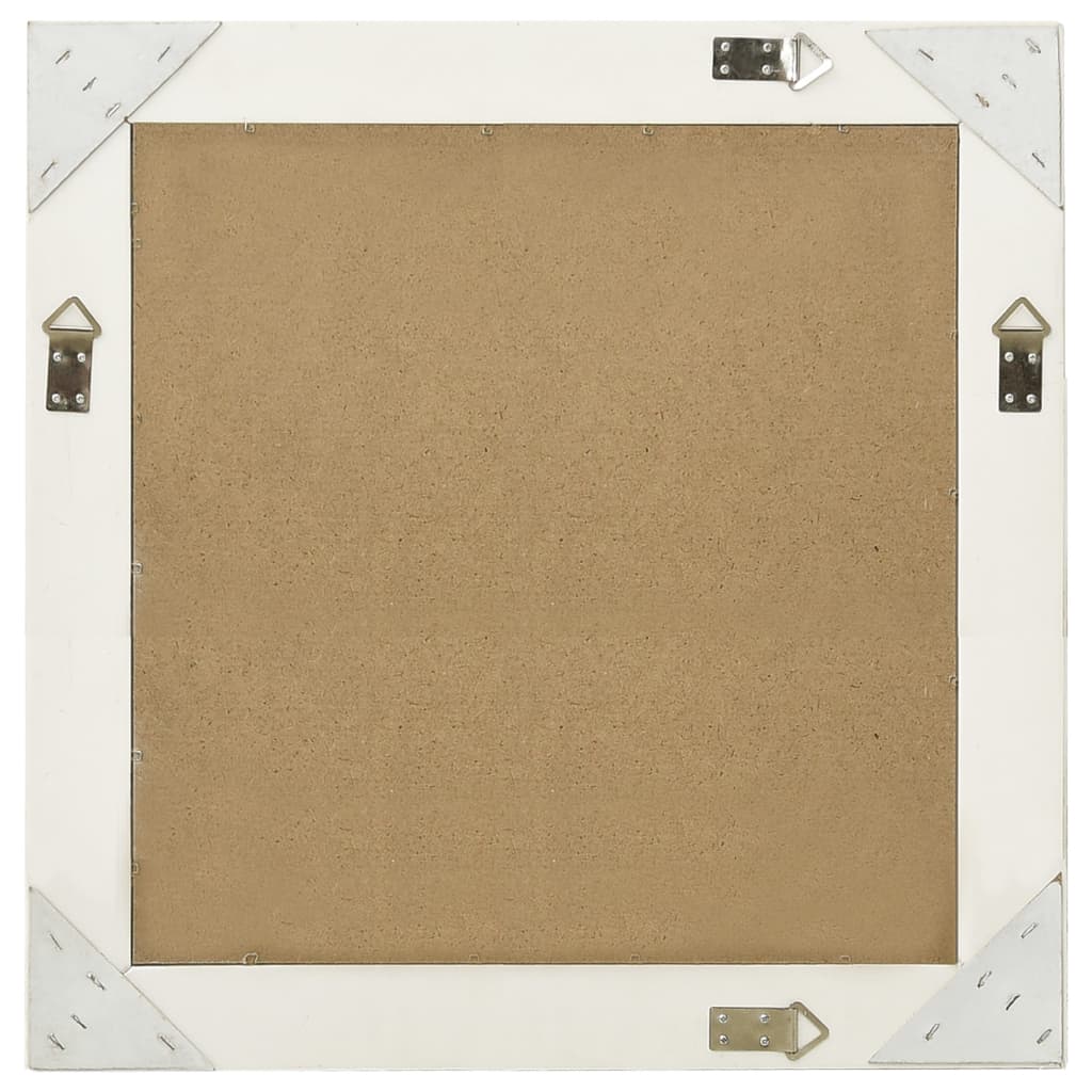 vidaXL Oglindă de perete în stil baroc, alb, 60 x 60 cm