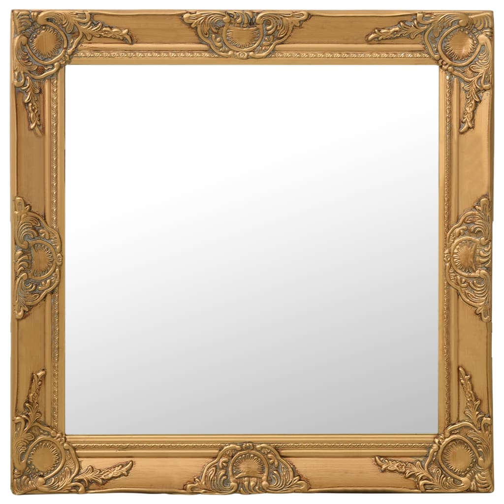 vidaXL Oglindă de perete în stil baroc, auriu, 60 x 60 cm vidaXL Oglindă de perete în stil baroc, auriu, 60 x 60 cm