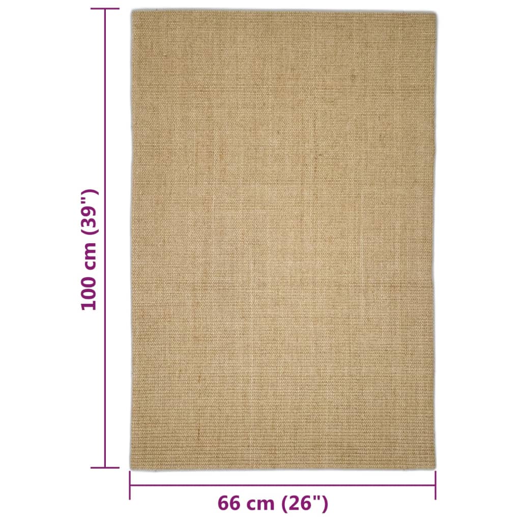 vidaXL Covor din sisal pentru stâlp de zgâriat, 66x100 cm vidaXL Covor din sisal pentru stâlp de zgâriat, 66x100 cm