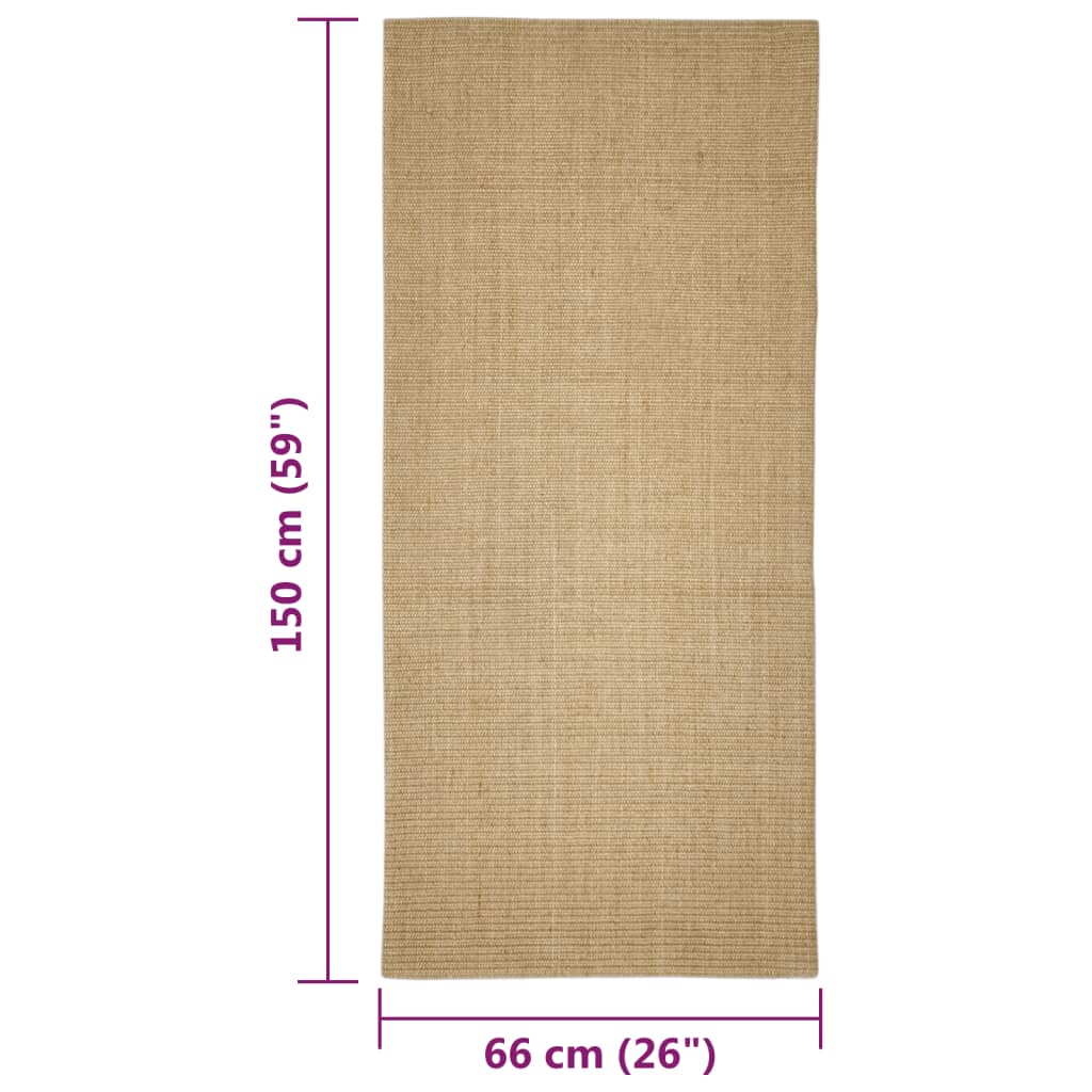 vidaXL Covor din sisal pentru zgâriat, 66x150 cm