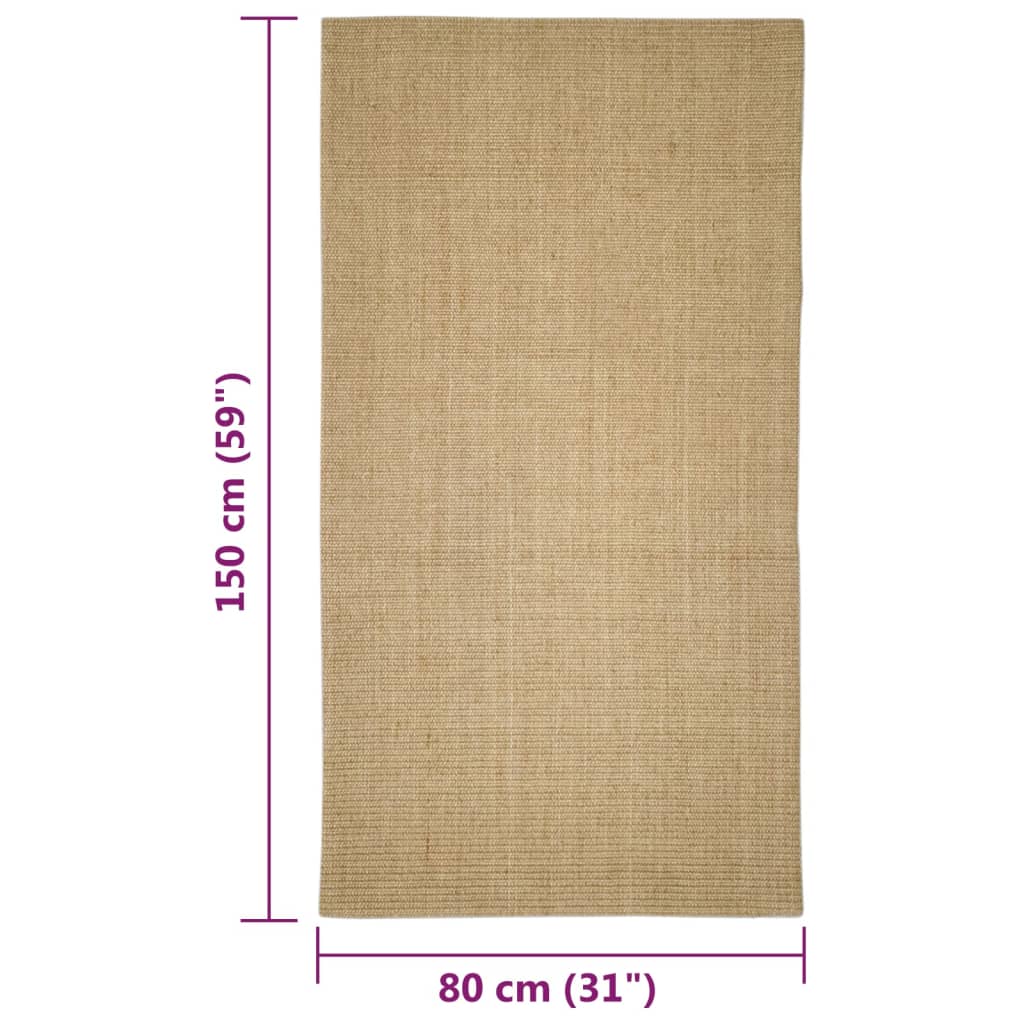 vidaXL Covor din sisal pentru ansamblu de zgâriat, 80x150 cm vidaXL Covor din sisal pentru ansamblu de zgâriat, 80x150 cm