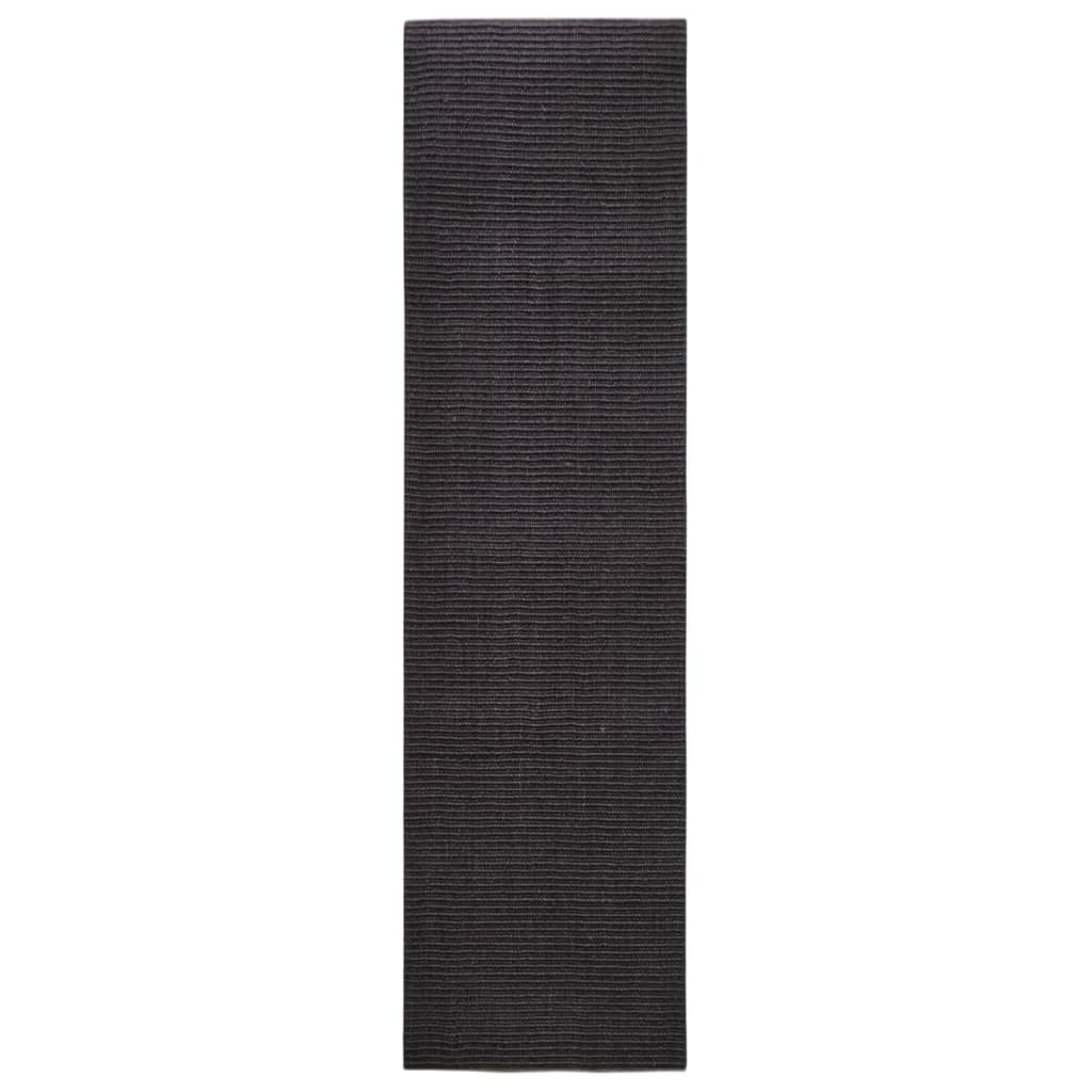 vidaXL Covor din sisal pentru ansamblu de zgâriat, negru, 80x300 cm vidaXL Covor din sisal pentru ansamblu de zgâriat, negru, 80x300 cm