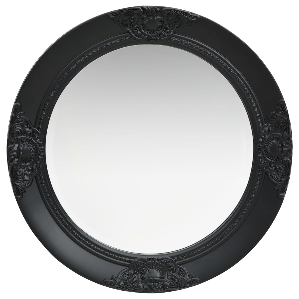 vidaXL Oglindă de perete în stil baroc, negru, 50 cm vidaXL Oglindă de perete în stil baroc, negru, 50 cm
