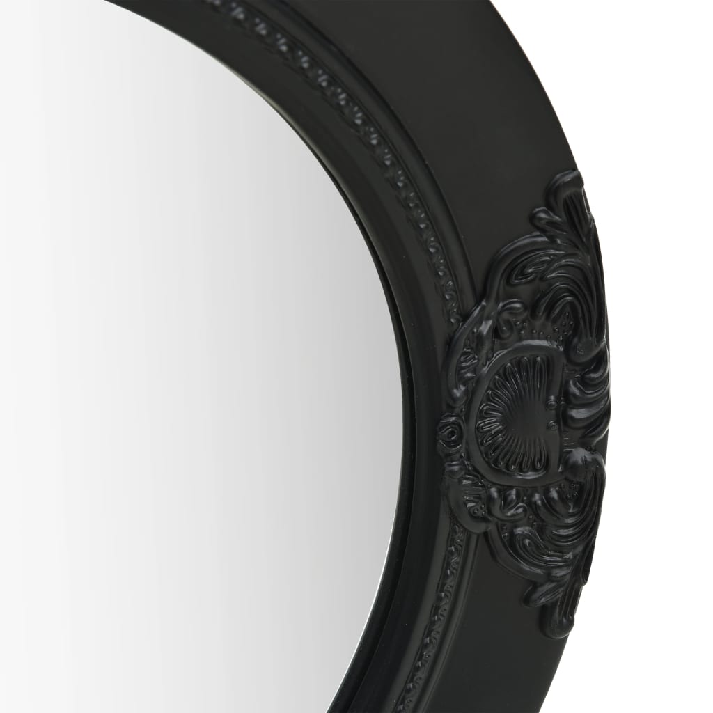 vidaXL Oglindă de perete în stil baroc, negru, 50 cm vidaXL Oglindă de perete în stil baroc, negru, 50 cm